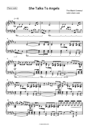 Sheet music, chords The Black Crowes - She Talks to Angels