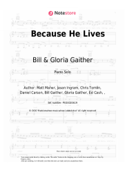 Sheet music, chords Bill & Gloria Gaither - Because He Lives