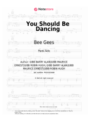 Sheet music, chords Bee Gees - You Should Be Dancing