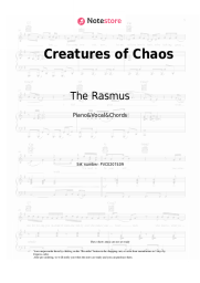 Sheet music, chords The Rasmus - Creatures of Chaos