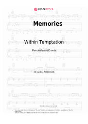 Sheet music, chords Within Temptation - Memories