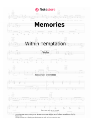 Sheet music, chords Within Temptation - Memories