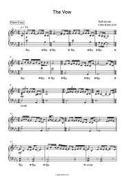 Sheet music, chords RuthAnne - The Vow