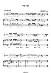 Sheet music, chords RuthAnne - The Vow