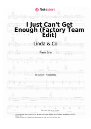Sheet music, chords Linda & Co - I Just Can't Get Enough (Factory Team Edit)