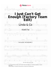 Sheet music, chords Linda & Co - I Just Can't Get Enough (Factory Team Edit)