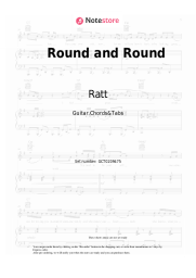 Sheet music, chords Ratt - Round and Round