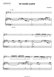 Sheet music, chords Jovanotti - Un mondo a parte