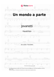 Sheet music, chords Jovanotti - Un mondo a parte
