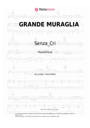 Sheet music, chords Senza_Cri - GRANDE MURAGLIA