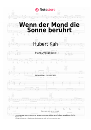 Sheet music, chords Hubert Kah - Wenn der Mond die Sonne berührt