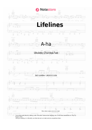 Sheet music, chords A-ha - Lifelines