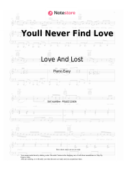 Sheet music, chords Love And Lost - You'll Never Find Love