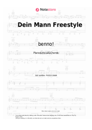 Sheet music, chords benno! - Dein Mann Freestyle