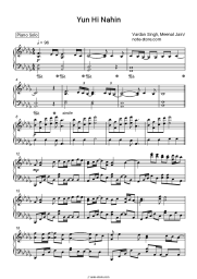 Sheet music, chords Vardan Singh, Meenal Jain - Yun Hi Nahin