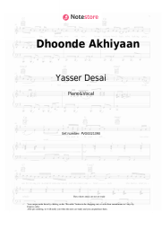 Sheet music, chords Yasser Desai, Altamash Faridi - Dhoonde Akhiyaan