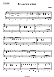 Sheet music, chords Wanda - Bei niemand anders