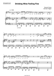 Sheet music, chords Vincent Gross, Olaf der Flipper - Drinking Wine Feeling Fine