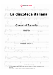 Sheet music, chords Giovanni Zarrella - La discoteca italiana