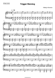 Sheet music, chords Falling in Reverse - Trigger Warning