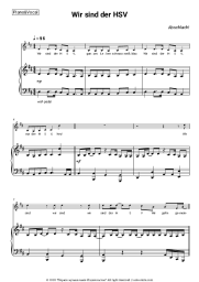Sheet music, chords Abschlach! - Wir sind der HSV