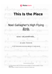 Sheet music, chords Noel Gallagher's High Flying Birds - This Is the Place