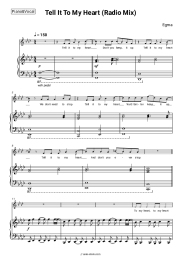 Sheet music, chords Egma - Tell It To My Heart (Radio Mix)