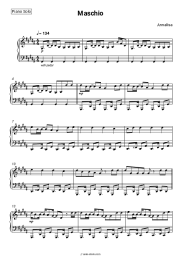 Sheet music, chords Annalisa - Maschio
