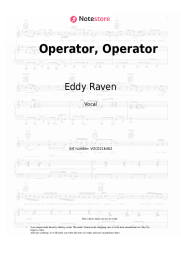 Sheet music, chords Eddy Raven - Operator, Operator