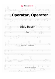 Sheet music, chords Eddy Raven - Operator, Operator