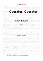 Sheet music, chords Eddy Raven - Operator, Operator