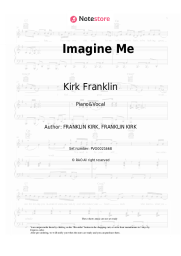 Sheet music, chords Kirk Franklin - Imagine Me