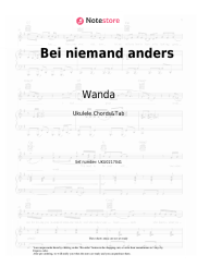 Sheet music, chords Wanda - Bei niemand anders