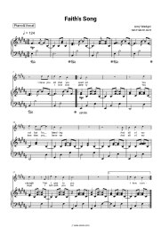 Sheet music, chords Amy Wadge - Faith's Song