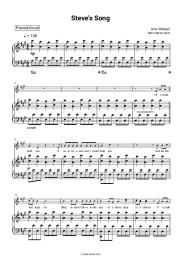 Sheet music, chords Amy Wadge - Steve's Song