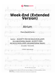 Sheet music, chords Atrium - Week-End (Extended Version)