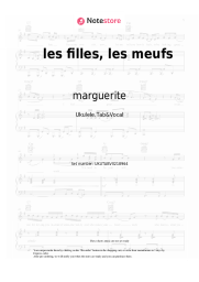 Sheet music, chords marguerite - les filles, les meufs