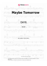 Sheet music, chords DAY6 - Maybe Tomorrow
