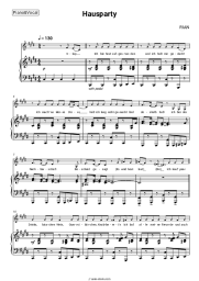 Sheet music, chords RIAN - Hausparty