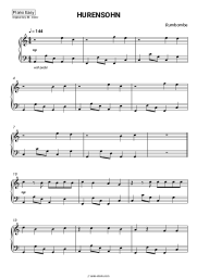 Sheet music, chords Rumbombe - HURENSOHN