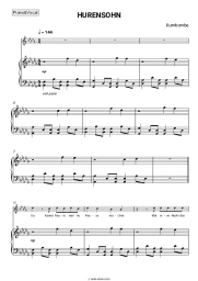 Sheet music, chords Rumbombe - HURENSOHN