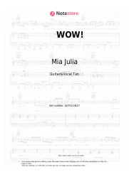 Sheet music, chords Mia Julia, Marc Eggers - WOW!