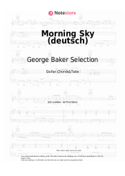 Sheet music, chords George Baker Selection - Morning Sky (deutsch)