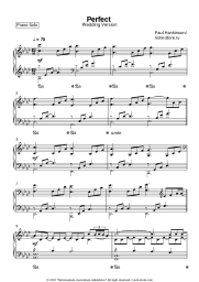 Sheet music, chords Paul Hankinson - Perfect (Wedding Version)