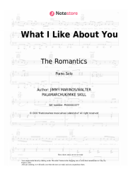 Sheet music, chords The Romantics - What I Like About You