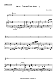 Sheet music, chords Rick Astley - Never Gonna Give You Up