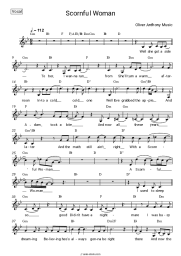 Sheet music, chords Oliver Anthony Music - Scornful Woman