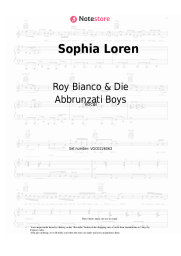 Sheet music, chords Roy Bianco & Die Abbrunzati Boys - Sophia Loren