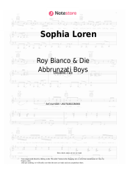 Sheet music, chords Roy Bianco & Die Abbrunzati Boys - Sophia Loren