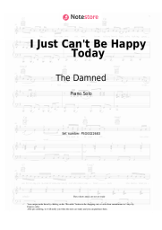 Sheet music, chords The Damned - I Just Can't Be Happy Today